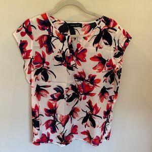 Ivanka Trump floral Cap-Sleeve Top